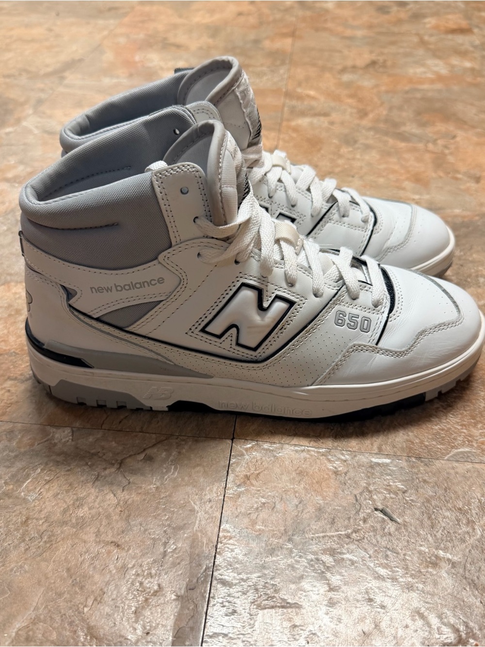 New Balance 650R White Cloud Gray Mens Size 9.5 #BB650RWC